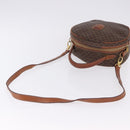 CELINE Macadam Canvas Hand Bag PVC Leather 2way Brown Gold Auth 192234-10