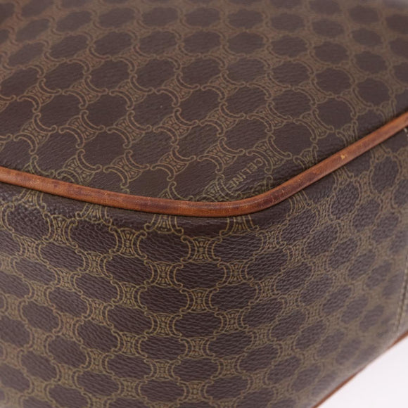 CELINE Macadam Canvas Hand Bag PVC Leather 2way Brown Gold Auth 192234