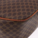 CELINE Macadam Canvas Hand Bag PVC Leather 2way Brown Gold Auth 192234-18