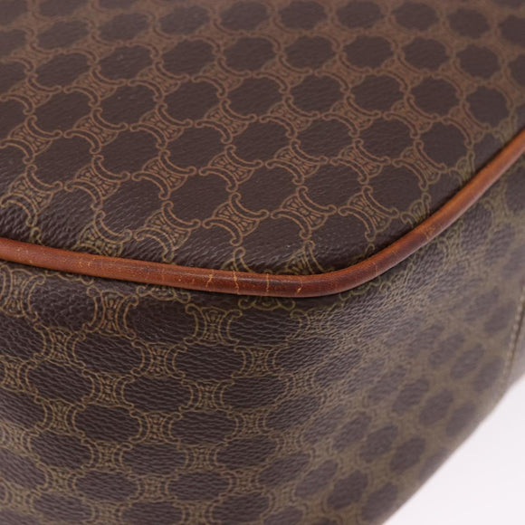 CELINE Macadam Canvas Hand Bag PVC Leather 2way Brown Gold Auth 192234