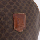 CELINE Macadam Canvas Hand Bag PVC Leather 2way Brown Gold Auth 192234-21