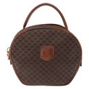 CELINE Macadam Canvas Hand Bag PVC Leather 2way Brown Gold Auth 192234-13