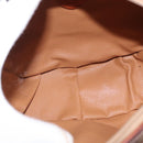 CELINE Macadam Canvas Hand Bag PVC Leather 2way Brown Gold Auth 192234-11