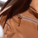 CELINE Macadam Canvas Hand Bag PVC Leather 2way Brown Gold Auth 192234-25