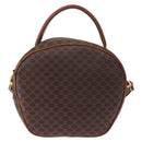 CELINE Macadam Canvas Hand Bag PVC Leather 2way Brown Gold Auth 192234-2