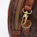CELINE Macadam Canvas Hand Bag PVC Leather 2way Brown Gold Auth 192234-4