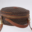 CELINE Macadam Canvas Hand Bag PVC Leather 2way Brown Gold Auth 192234-7