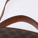CELINE Macadam Canvas Hand Bag PVC Leather 2way Brown Gold Auth 192234-14