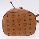 MCM Vicetos Logogram Shoulder Bag PVC Leather Brown Gold Auth 192235-10