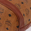 MCM Vicetos Logogram Shoulder Bag PVC Leather Brown Gold Auth 192235-12