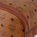 MCM Vicetos Logogram Shoulder Bag PVC Leather Brown Gold Auth 192235-14