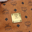 MCM Vicetos Logogram Shoulder Bag PVC Leather Brown Gold Auth 192235-16