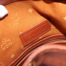 MCM Vicetos Logogram Shoulder Bag PVC Leather Brown Gold Auth 192235-17