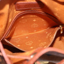 MCM Vicetos Logogram Shoulder Bag PVC Leather Brown Gold Auth 192235-22