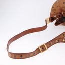 MCM Vicetos Logogram Shoulder Bag PVC Leather Brown Gold Auth 192235-8