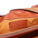 MCM Logogram Vicetos Boston Bag PVC Leather Brown Gold Auth 192236-17