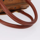 MCM Logogram Vicetos Boston Bag PVC Leather Brown Gold Auth 192236-8