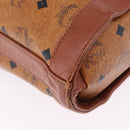 MCM Vicetos Logogram Shoulder Bag PVC Leather Brown Gold Auth 192237-11