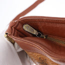 MCM Vicetos Logogram Shoulder Bag PVC Leather Brown Gold Auth 192237-16