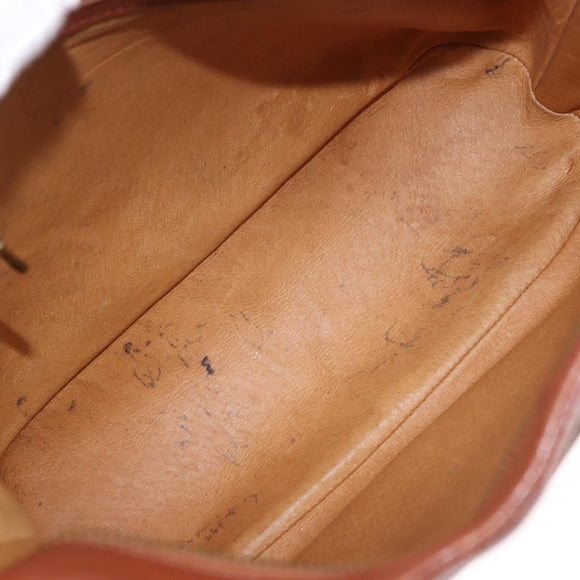 MCM Vicetos Logogram Shoulder Bag PVC Leather Brown Gold Auth 192237
