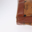 MCM Vicetos Logogram Shoulder Bag PVC Leather Brown Gold Auth 192237-5