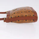 MCM Vicetos Logogram Shoulder Bag PVC Leather Brown Gold Auth 192237-6