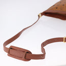 MCM Vicetos Logogram Shoulder Bag PVC Leather Brown Gold Auth 192237-8