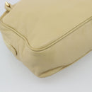 LOEWE Chain Shoulder Bag Leather Beige Gold Auth 192241A-13