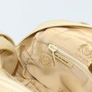 LOEWE Chain Shoulder Bag Leather Beige Gold Auth 192241A-19