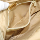 LOEWE Chain Shoulder Bag Leather Beige Gold Auth 192241A-20