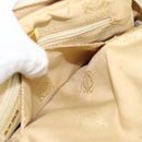 LOEWE Chain Shoulder Bag Leather Beige Gold Auth 192241A-21