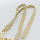 LOEWE Chain Shoulder Bag Leather Beige Gold Auth 192241A-8