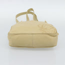 LOEWE Chain Shoulder Bag Leather Beige Gold Auth 192241A-9