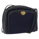 GUCCI Micro GG Canvas Shoulder Bag Navy Gold Auth 192243-1