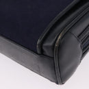 GUCCI Micro GG Canvas Shoulder Bag Navy Gold Auth 192243-11