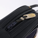 GUCCI Micro GG Canvas Shoulder Bag Navy Gold Auth 192243-14
