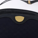 GUCCI Micro GG Canvas Shoulder Bag Navy Gold Auth 192243-15