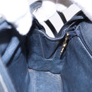 GUCCI Micro GG Canvas Shoulder Bag Navy Gold Auth 192243-19