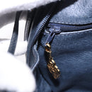GUCCI Micro GG Canvas Shoulder Bag Navy Gold Auth 192243-21