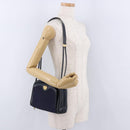 GUCCI Micro GG Canvas Shoulder Bag Navy Gold Auth 192243-23