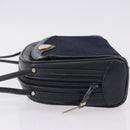 GUCCI Micro GG Canvas Shoulder Bag Navy Gold Auth 192243-5