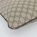 GUCCI GG Supreme Hand Bag PVC Beige Silver 117551 Auth 192245-11