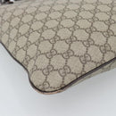 GUCCI GG Supreme Hand Bag PVC Beige Silver 117551 Auth 192245-13