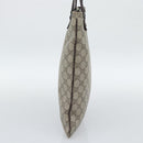 GUCCI GG Supreme Hand Bag PVC Beige Silver 117551 Auth 192245-5