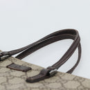 GUCCI GG Supreme Hand Bag PVC Beige Silver 117551 Auth 192245-8
