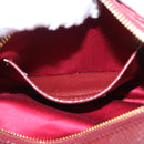 Miu Miu Shoulder Bag Leather Red Gold Auth 192246V-25