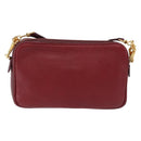 Miu Miu Shoulder Bag Leather Red Gold Auth 192246V-2