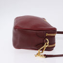 Miu Miu Shoulder Bag Leather Red Gold Auth 192246V-3