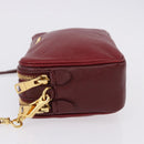 Miu Miu Shoulder Bag Leather Red Gold Auth 192246V-4