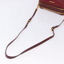 Miu Miu Shoulder Bag Leather Red Gold Auth 192246V-6